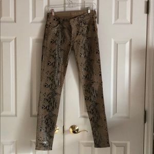 Snakeskin print 7 for All Mankind Skinny Jeans